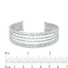 Thumbnail Image 3 of Made in Italy Diamond-Cut Split Multi-Row Cuff in Sterling Silver