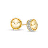Thumbnail Image 1 of Made in Italy 8.0mm Glitter Enamel Ball Stud Earrings in 14K Gold