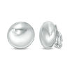 Thumbnail Image 0 of Made in Italy 20.0mm Button Clip-On Earrings in Sterling Silver