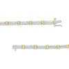 Thumbnail Image 2 of 1 CT. T.W. Diamond Alternating "X" and Bypass Link Bracelet in 10K Two-Tone Gold - 7.5"