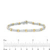 Thumbnail Image 3 of 1 CT. T.W. Diamond Alternating "X" and Bypass Link Bracelet in 10K Two-Tone Gold - 7.5"
