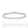 Thumbnail Image 4 of 5 CT. T.W. Quad Baguette and Round Diamond Bracelet in 10K White Gold - 7.5"