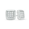 Thumbnail Image 1 of 1/5 CT. T.W. Composite Diamond Square Stud Earrings in Sterling Silver
