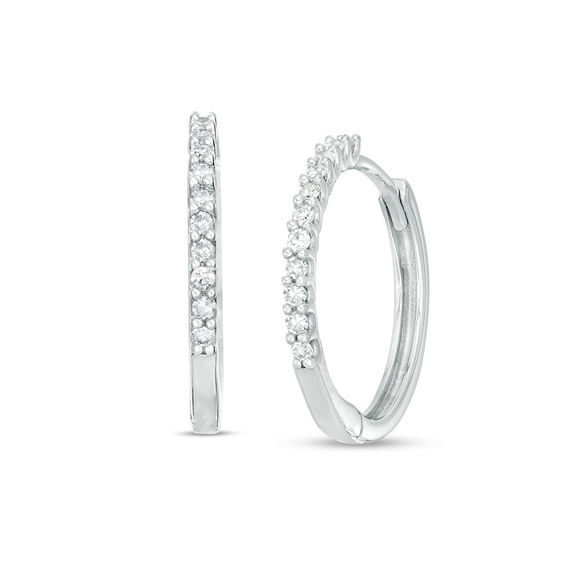 1/6 CT. T.w. Diamond Hoop Earrings in Sterling Silver