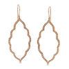 Thumbnail Image 1 of 1/4 CT. T.W. Diamond Arabesque Drop Earrings in 10K Rose Gold