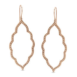Drop Earrings Zales T W Diamond Arabesque Drop Earrings In 10k Rose Gold