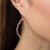 Thumbnail Image 2 of 1/4 CT. T.W. Diamond Arabesque Drop Earrings in 10K Rose Gold