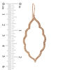 Thumbnail Image 3 of 1/4 CT. T.W. Diamond Arabesque Drop Earrings in 10K Rose Gold