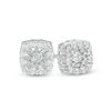 Thumbnail Image 1 of 1/2 CT. T.W. Diamond Cushion Frame Stud Earrings in 10K White Gold