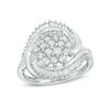 Thumbnail Image 1 of 1 CT. T.W. Composite Diamond Starburst Bypass Ring in 10K White Gold