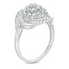 Thumbnail Image 3 of 1 CT. T.W. Composite Diamond Starburst Bypass Ring in 10K White Gold