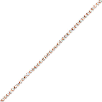 rose gold diamond tennis bracelet