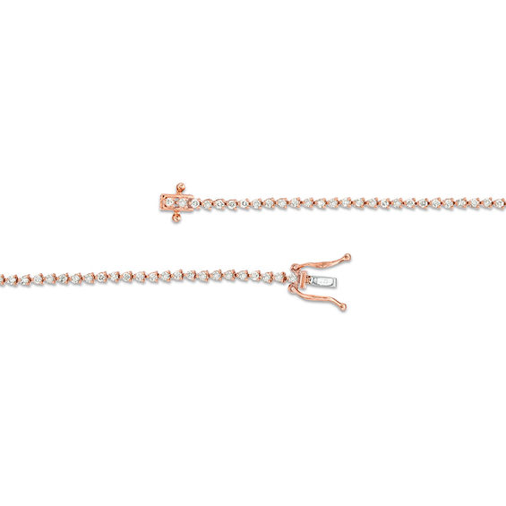 1 CT. T.w. Diamond Tennis Bracelet in 10K Rose Gold