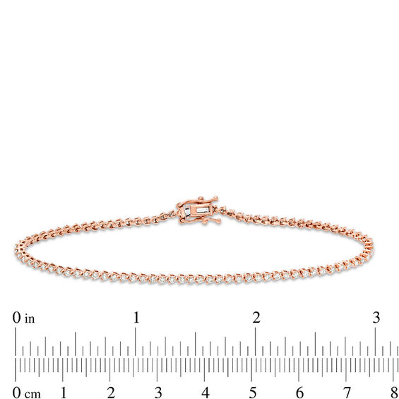 1 CT. T.w. Diamond Tennis Bracelet in 10K Rose Gold