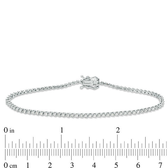 1 CT. T.w. Diamond Tennis Bracelet in 10K White Gold