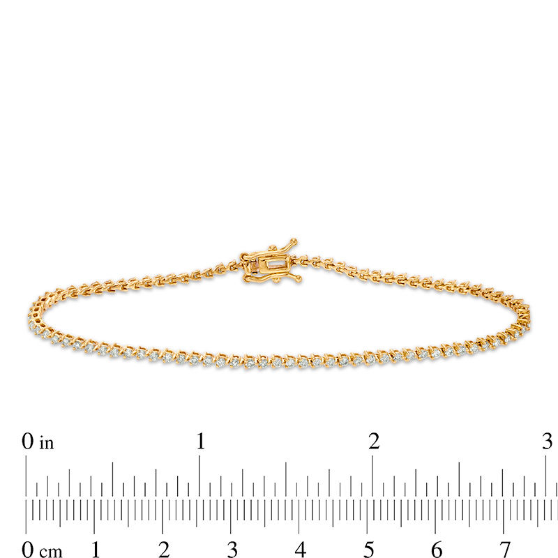 Main Image 4 of 1 CT. T.W. Diamond Tennis Bracelet in 10K Gold
