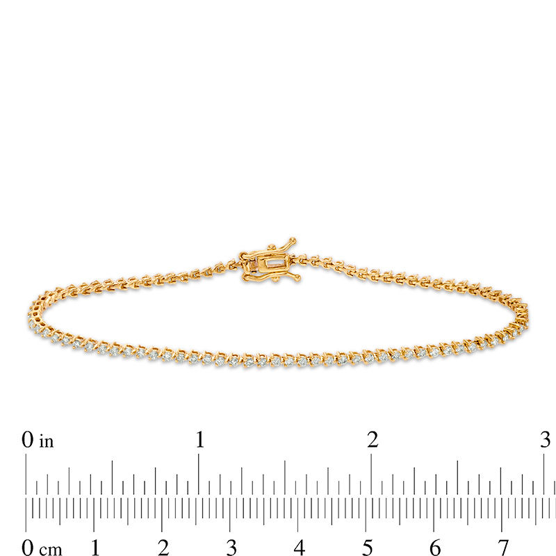 1 CT. T.W. Diamond Tennis Bracelet in 10K Gold