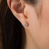 Thumbnail Image 2 of 1/4 CT. T.W. Composite Diamond Frame Stud Earrings in 10K Rose Gold