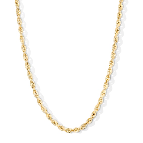 10K Hollow Gold Rope Chain - 24"