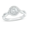 Thumbnail Image 0 of Vera Wang Love Collection 3/4 CT. T.W. Diamond Double Frame Twist Engagement Ring in 14K White Gold