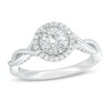 Thumbnail Image 0 of Vera Wang Love Collection 3/4 CT. T.W. Diamond Double Frame Twist Engagement Ring in 14K White Gold