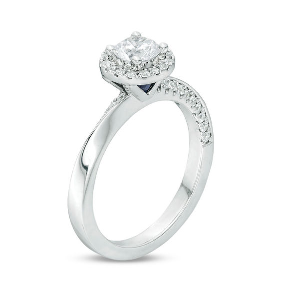 Vera Wang Love Collection 3/4 CT. T.w. Diamond Frame Twist Engagement Ring 14K White Gold