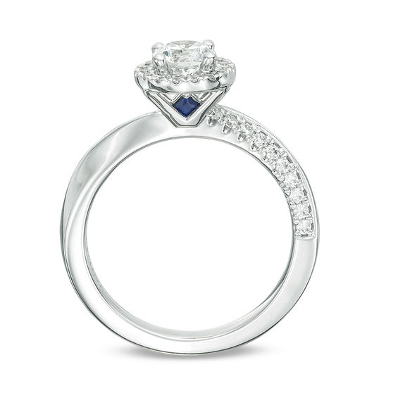 Vera Wang Love Collection 3/4 CT. T.w. Diamond Frame Twist Engagement Ring 14K White Gold