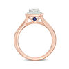 Thumbnail Image 3 of Vera Wang Love Collection 5/8 CT. T.W. Princess-Cut Diamond Frame Vintage-Style Engagement Ring in 14K Rose Gold