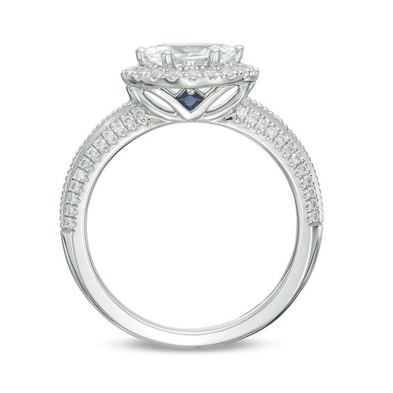 Vera Wang Love Collection 3/4 CT. T.w. Marquise Diamond Sideways Frame Vintage-Style Engagement Ring in 14K White Gold
