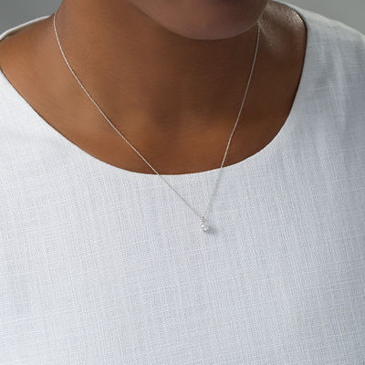 1.00 Carat Black Diamond 4 Prong 14K White Gold Solitaire Necklace Box Chain 1.00 Carat Black Diamond 4 Prong 14K White Gold Solitaire Necklace Box Chain