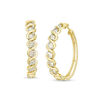 Thumbnail Image 1 of 1 CT. T.W. Diamond Twist Hoop Earrings in 10K Gold