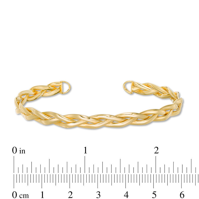 Main Image 3 of Made in Italy 2.0mm Braided Cuff in 14K Gold