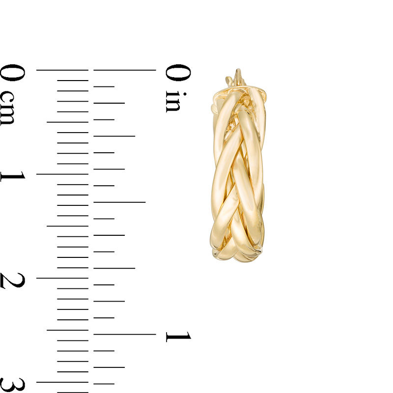 Main Image 2 of Made in Italy Braided Hoop Earrings in 14K Gold