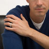 Thumbnail Image 2 of 1/20 CT. T.W. Diamond Solitaire Satin Wedding Band in 10K White Gold