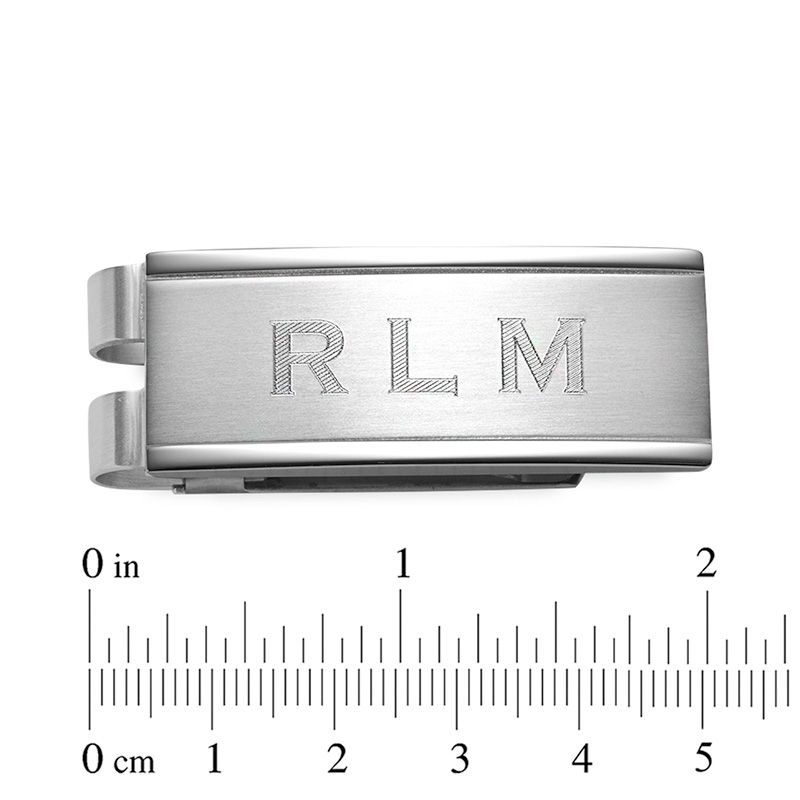 Men's Engravable MultiTextured Money Clip and Cuff Links Set in