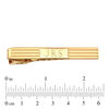 Thumbnail Image 1 of Men's Engravable Striped Tie Bar in Brass with 18K Gold Plate (3 Initials)