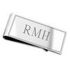 Thumbnail Image 0 of Men's Engravable Striped Money Clip in Sterling Silver (3 Initials)