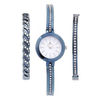 Thumbnail Image 0 of Ladies' Croton Crystal Accent Blue IP Watch and Bracelet Boxed Set (Model: CN207596BLMP)