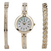 Thumbnail Image 1 of Ladies' Croton Crystal Accent Gold-Tone Watch and Bracelet Boxed Set (Model: CN207596YLMP)