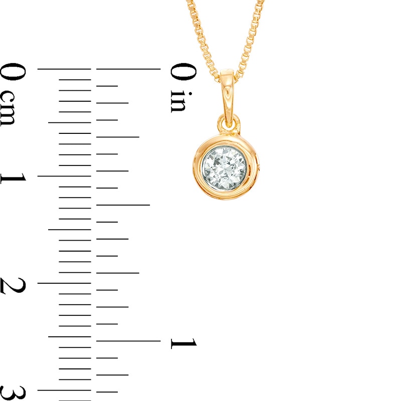 Main Image 3 of 1/2 CT. T.W. Diamond Bezel-Set Solitaire Pendant and Stud Earrings Set in 10K Gold