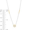 Thumbnail Image 2 of 1/5 CT. T.W. Composite Diamond Bar Station Necklace in 10K Two-Tone Gold