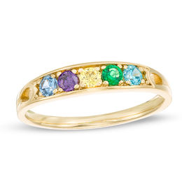 Mother's Birthstone Teardrop Ring (3-7 Stones)