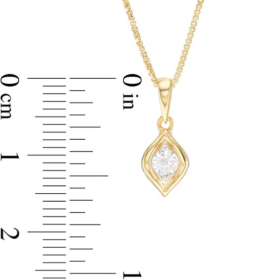 1/2 CT. T.w. Diamond Solitaire Flame Pendant and Stud Earrings Set in 10K Gold