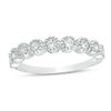 Thumbnail Image 1 of 1/2 CT. T.W. Diamond Vintage-Style Nine Stone Anniversary Band in 10K White Gold