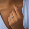 Thumbnail Image 2 of 1/2 CT. T.W. Diamond Vintage-Style Nine Stone Anniversary Band in 10K White Gold