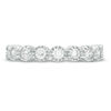 Thumbnail Image 4 of 1/2 CT. T.W. Diamond Vintage-Style Nine Stone Anniversary Band in 10K White Gold