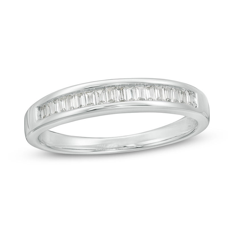 1/4 CT. T.W. Baguette Diamond Wedding Band in 14K White Gold