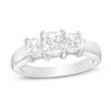 Thumbnail Image 1 of 1-1/2 CT. T.W. Princess-Cut Diamond Three Stone Engagement Ring in 14K White Gold