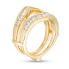 Thumbnail Image 1 of 1 CT. T.W. Diamond Chevron Solitaire Enhancer in 14K Gold