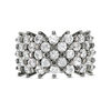 Thumbnail Image 3 of Lab-Created White Sapphire Multi-Row Ring in Sterling Silver with Black Ruthenium